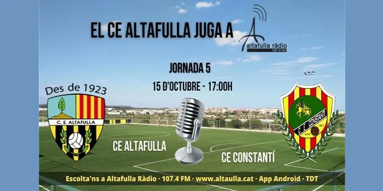 L’Altafulla reprèn la lliga davant un Constantí en plena ratxa