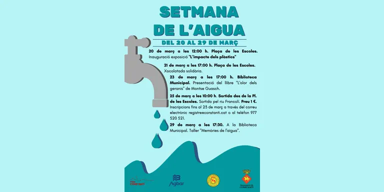 Constantí organitza una setmana d'activitats per conscienciar sobre l'ús responsable de l'aigua