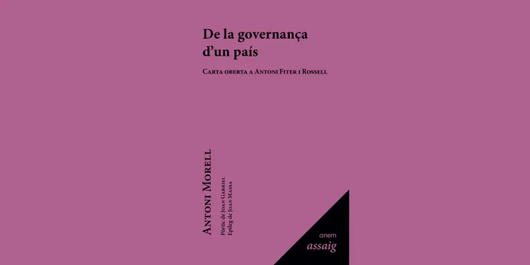 Arriba a les llibreries 'De la governança d'un país', obra pòstuma d'Antoni Morell
