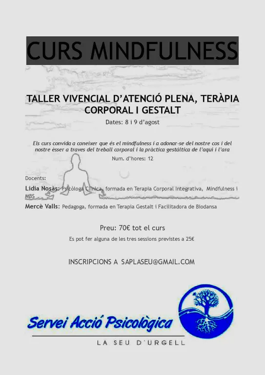 Servei Acció Psicològica organitza un taller de 'mindfulness'
