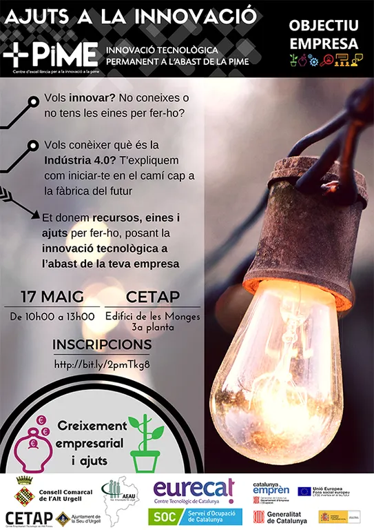 Jornada d'innovació empresarial aquest dimecres al CETAP