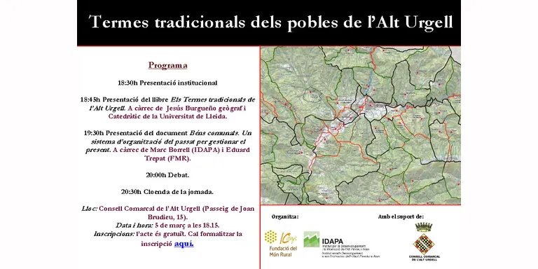 Presentació a la Seu del llibre 'Els termes tradicionals de l'Alt Urgell i els béns comunals'