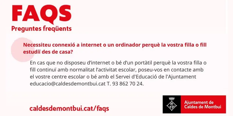 L'Ajuntament actualitza el seu document de Preguntes Freqüents