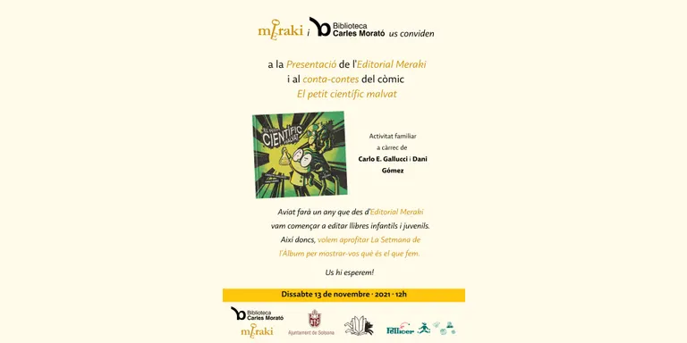 El segell de literatura infantil i juvenil Meraki es presenta a Solsona i ofereix una sessió de contacontes