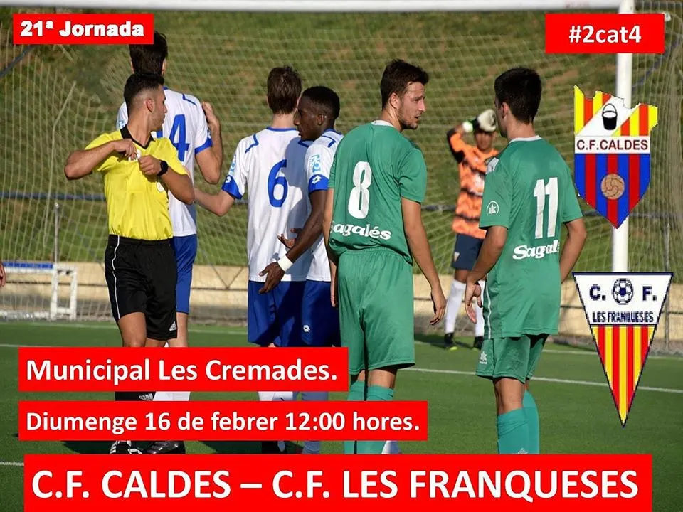 El CF Caldes rep al segon classificat a Les Cremades