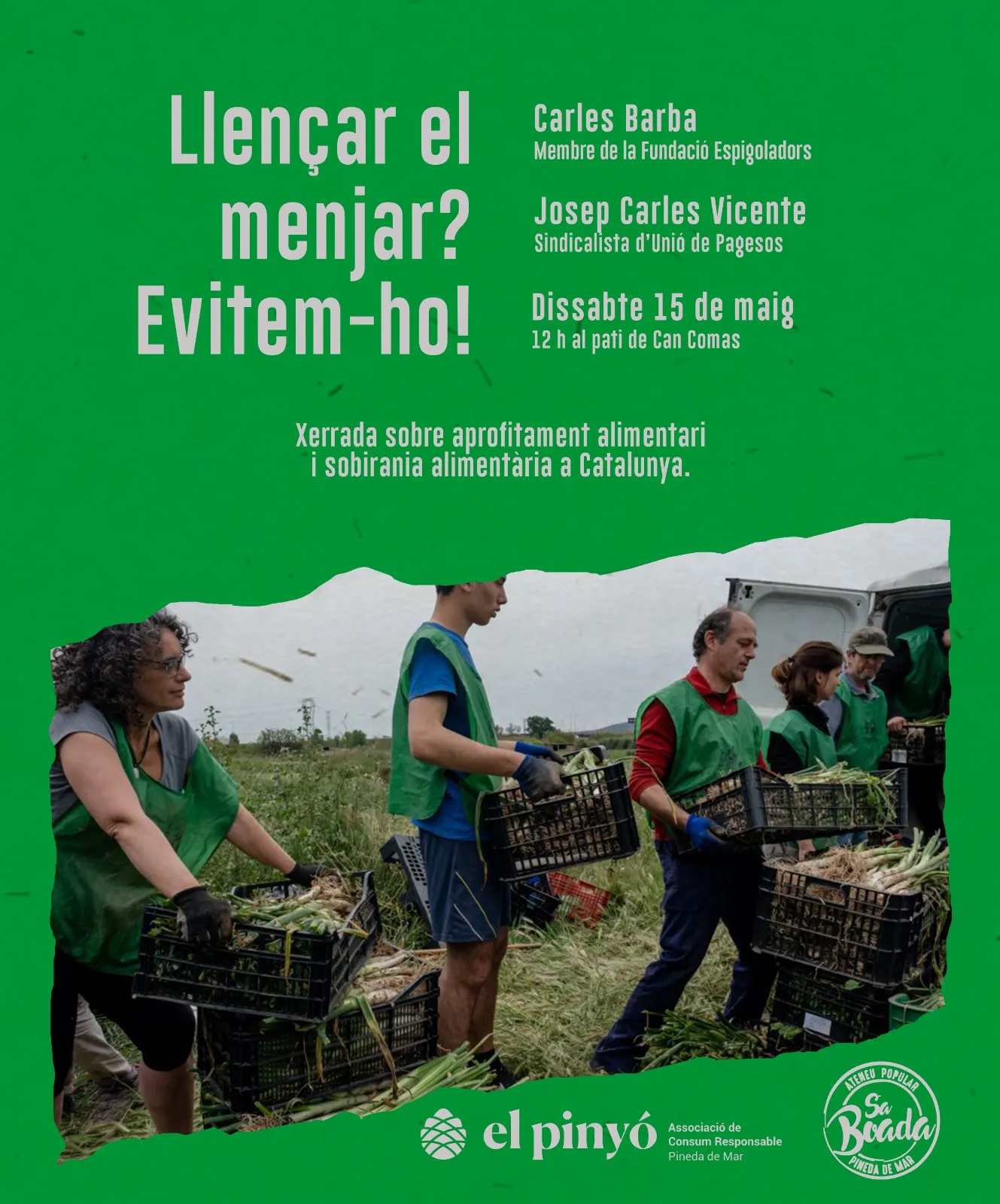 El Pinyó i l'Ateneu Popular Sa Boada organitzen una xerrada sobre l'aprofitament alimentari