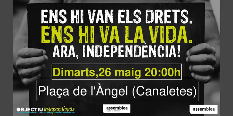 L'ANC Caldes convoca una concentració per la llibertat demà dimarts