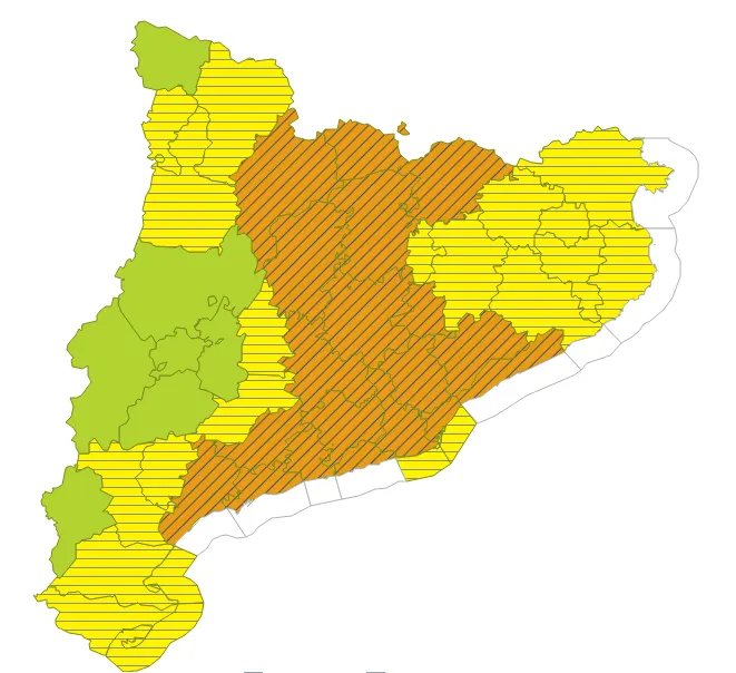 El Meteocat adverteix de la possibilitat que s’acumulin més de 100 litres de pluja en 24 hores al Solsonès
