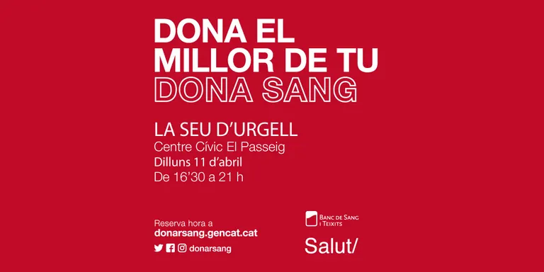 Nova jornada de donació de sang a la Seu d'Urgell