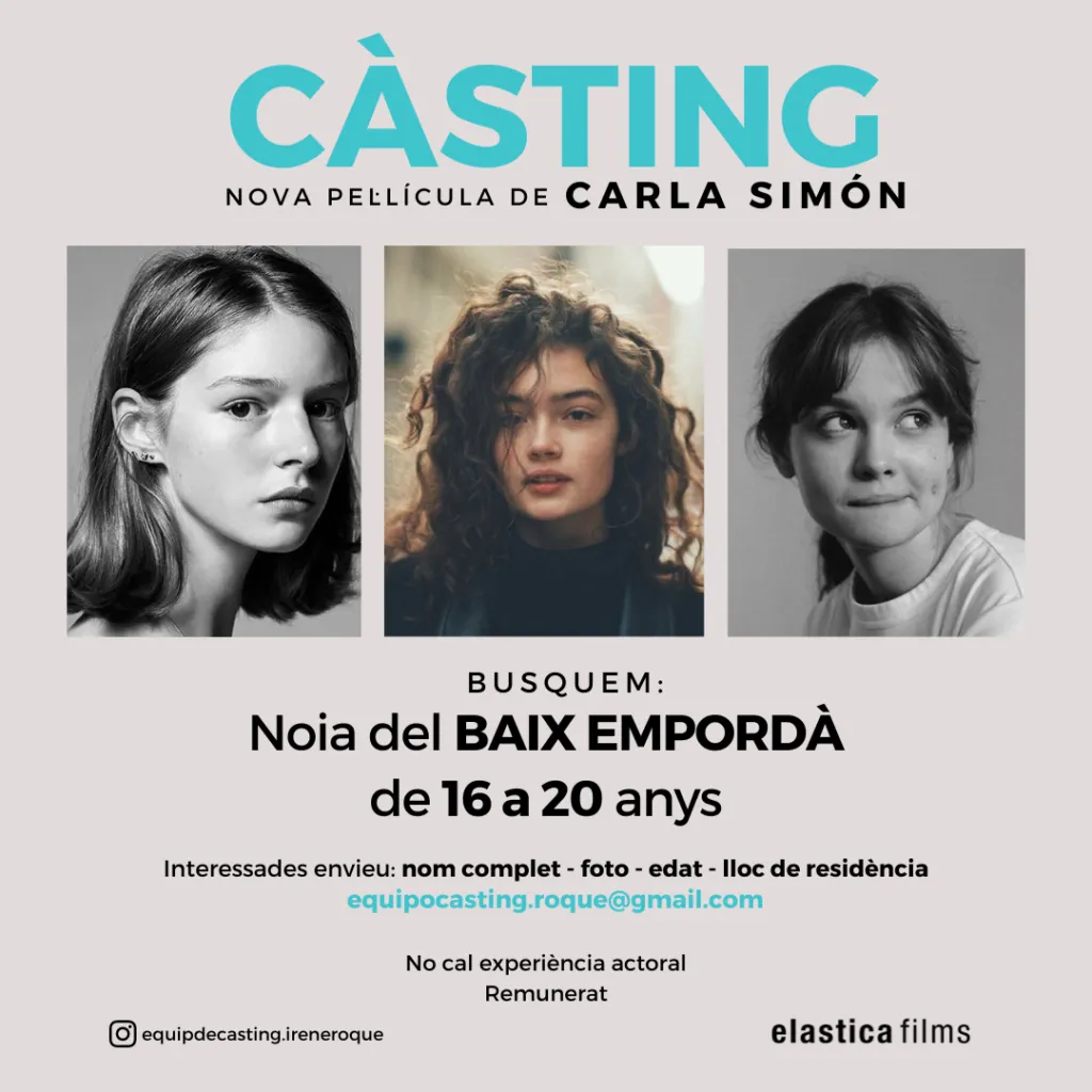 Carla Simón busca la protagonista de la seva nova pel·lícula al Baix Empordà