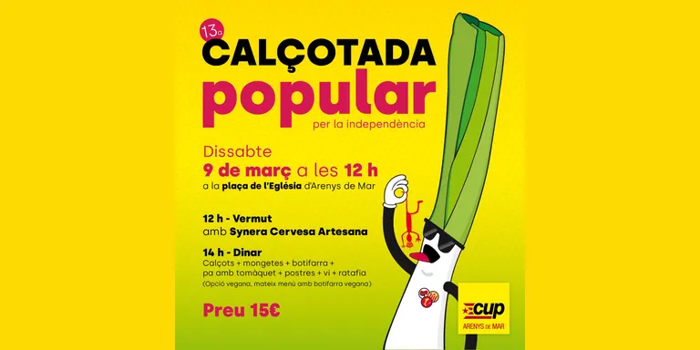 La CUP organitza la 13a edició de la Calçotada Popular per la Independència