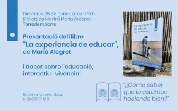 Es presenta el llibre ‘La experiència de educar’, una reflexió sobre l’educació en l’àmbit familiar