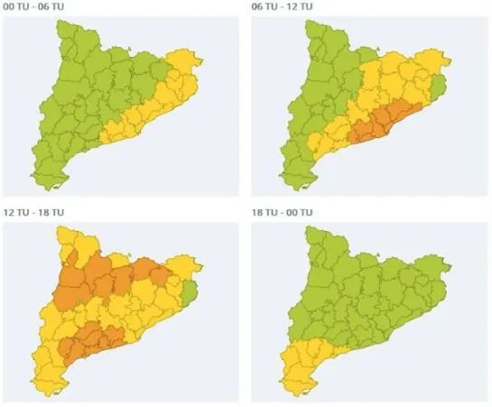 Protecció Civil activa l’alerta del pla INUNCAT per fortes pluges