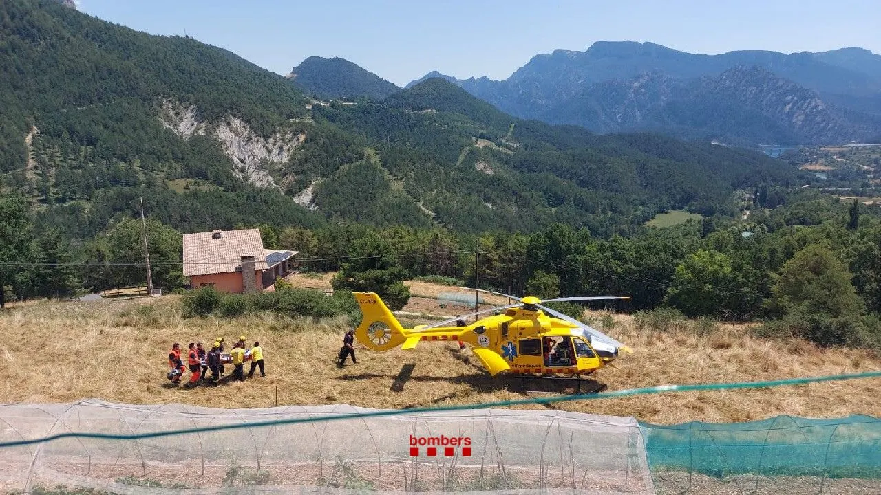 Un ferit en accident de parapent a Guixers