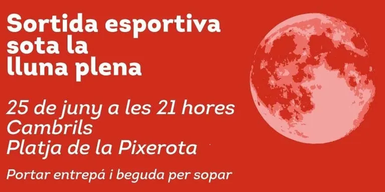 El Club de Rem Cambrils organitza una sortida esportiva sota la lluna plena