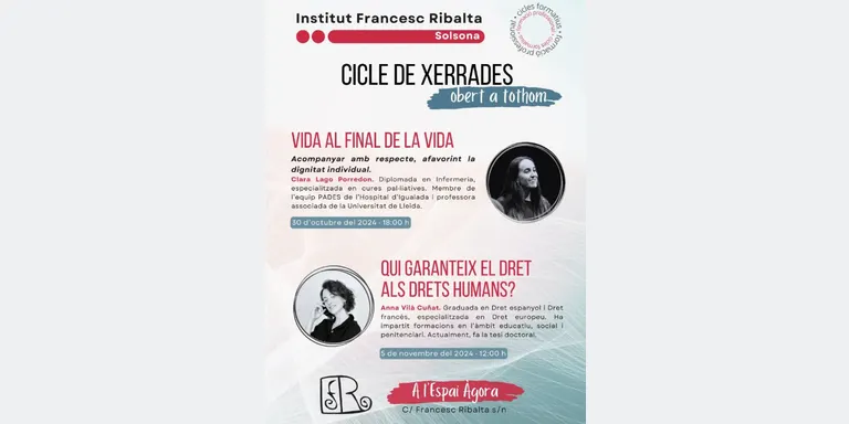 L'Institut Francesc Ribalta impulsa un cicle de xerrades de caràcter social obertes a tothom