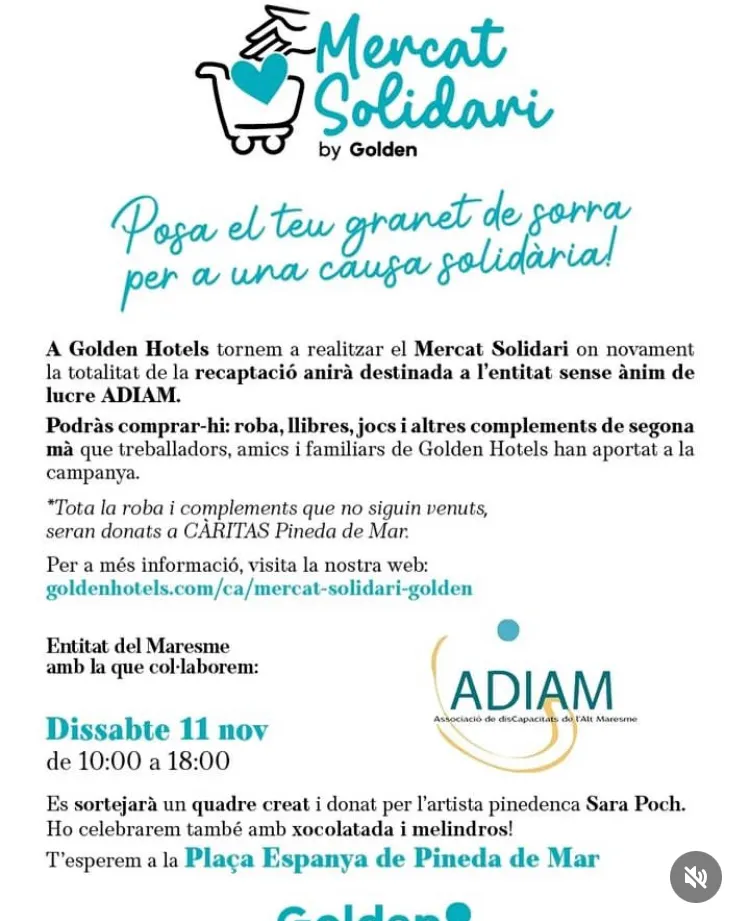 Mercat solidari amb venda de productes de segona mà a benefici d'ADIAM