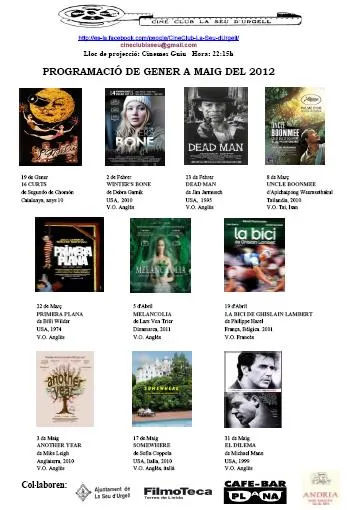 El Cineclub de la Seu s'adhereix a la Federació Catalana de Cineclubs