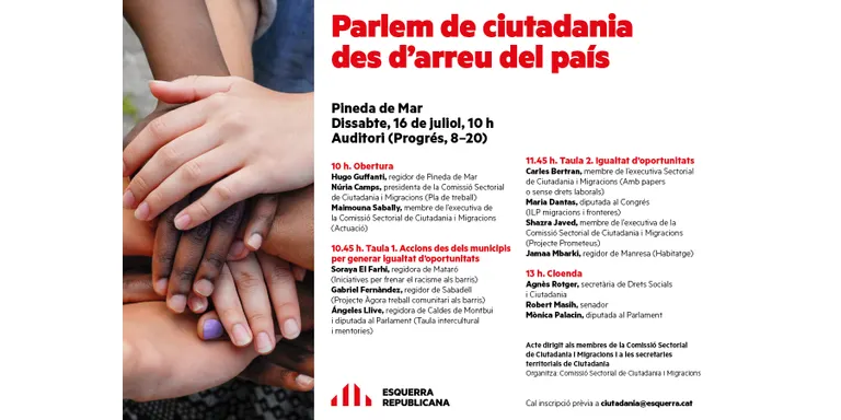La Comissió Sectorial Nacional d'Esquerra Republicana organitza a Pineda la jornada 'Parlem de Ciutadania'