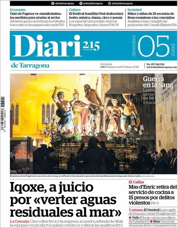 Cop d'ull als diaris d'aquest divendres 5 d'abril