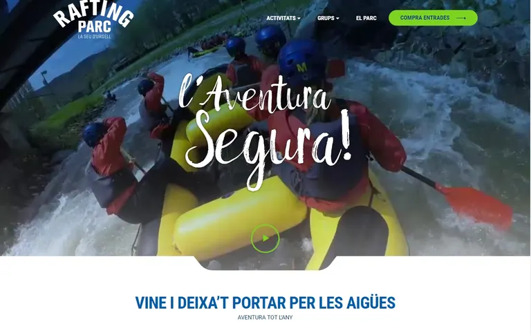El Ràfting Parc estrena un nou portal web que permet la compra per internet
