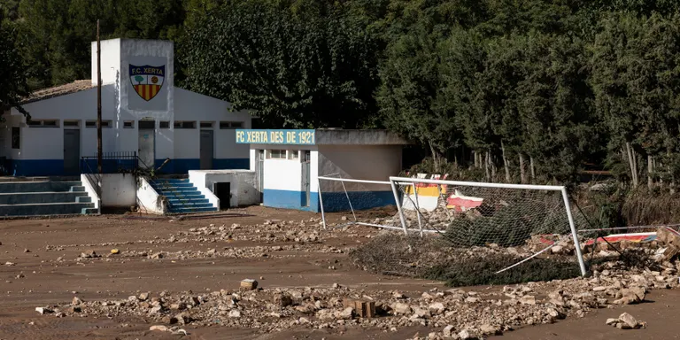 Dues inundacions en una setmana deixen el Futbol Club Xerta sense camp