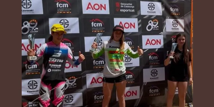 La categoria absoluta femenina atrau l’atenció en la primera jornada del Campionat de Catalunya de Motocròs a Salomó