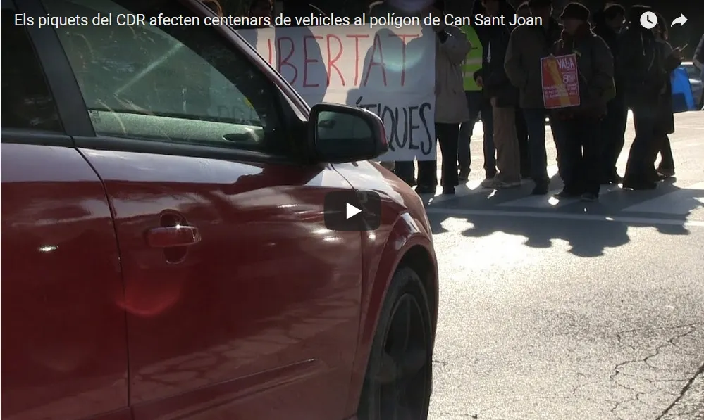 Els piquets del CDR afecten centenars de vehicles al polígon de Can Sant Joan