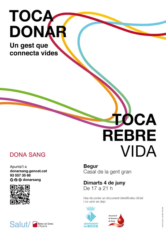 El 4 de juny, dona sang i salva vides