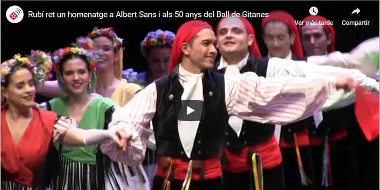 Rubí ret un homenatge a Albert Sans i als 50 anys del Ball de Gitanes