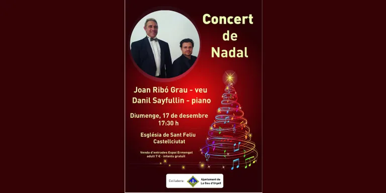 Concert de Nadal a Castellciutat amb Joan Ribó i el pianista Danil Sayfullin