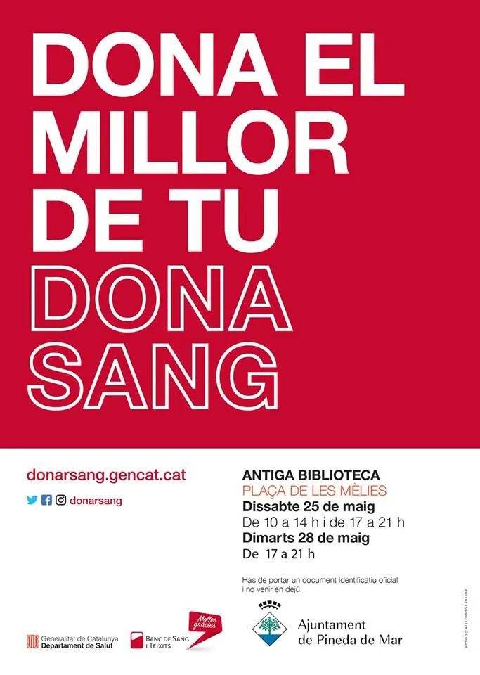 Campanya de donació de sang aquest dimarts