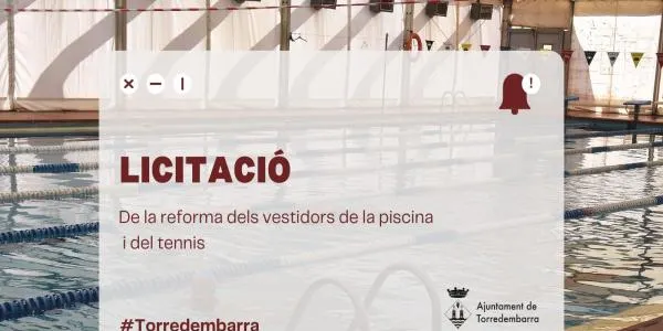 Surt a licitació la reforma dels vestidors de la piscina vella i del tennis de la Zona Esportiva Municipal de Torredembarra