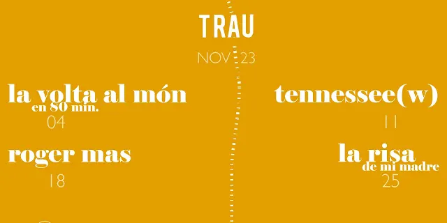 El TRAU programa quatre espectacles de música i teatre per aquest novembre