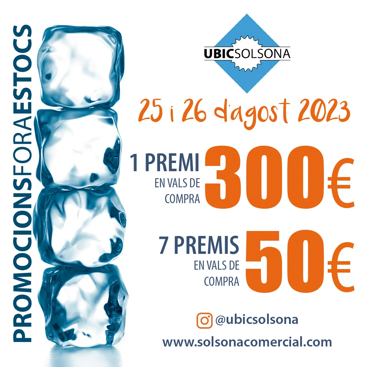 <strong>La UBIC de Solsona sorteja més de 1.000 euros en vals de compra amb el Promocions i Fora Estocs d'Estiu</strong>