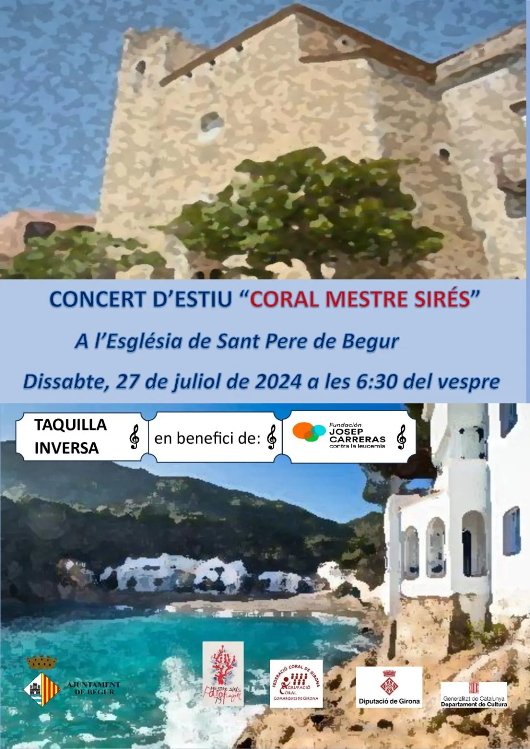 Concert d’estiu de la Coral Mestre Sirés a l’Església de Sant Pere de Begur