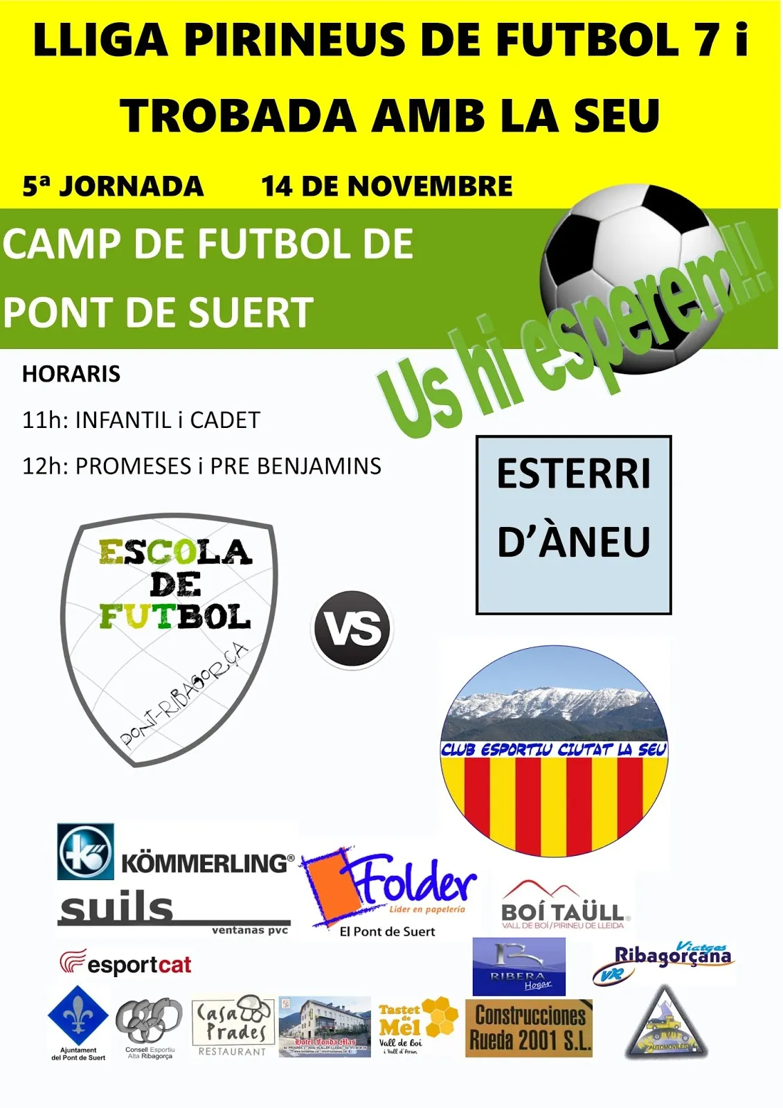 Cartell de la Lliga Pirineus 2015-2016 de futbol 7