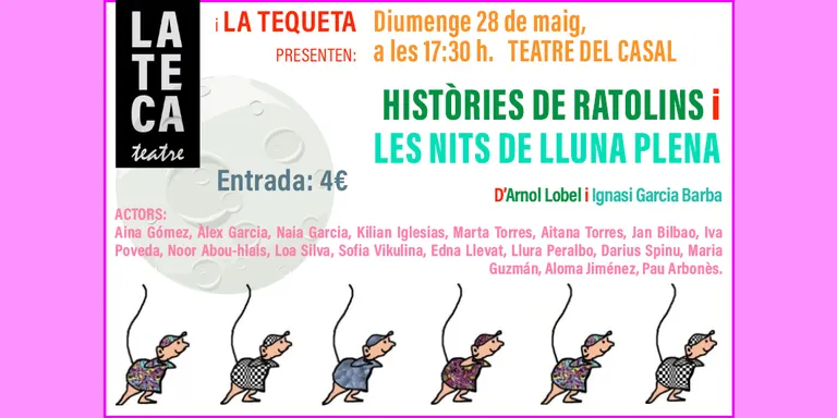 La Tequeta representarà ‘Històries de ratolins i les nits de lluna plena’ aquest diumenge