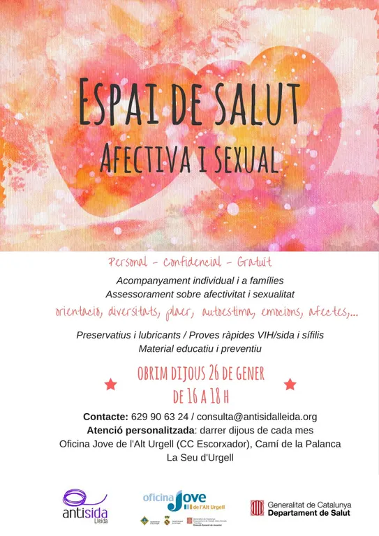 Es reobre l'espai de salut afectiva i sexual de l'Oficina Jove de l'Alt Urgell