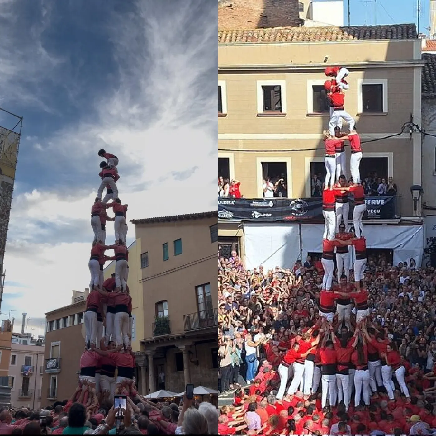 Castell de 9 de la Joves al Vendrell i rodatge de 8 de la Vella a Tarragona