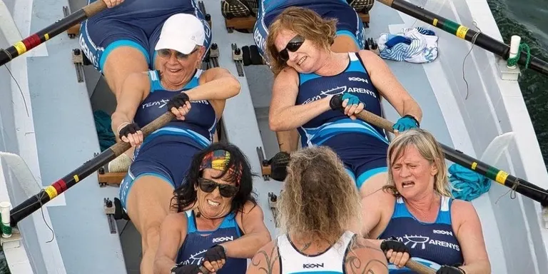 El club de rem Arenys primer classificat en veterans a la 29a edició del descens de l'Oria
