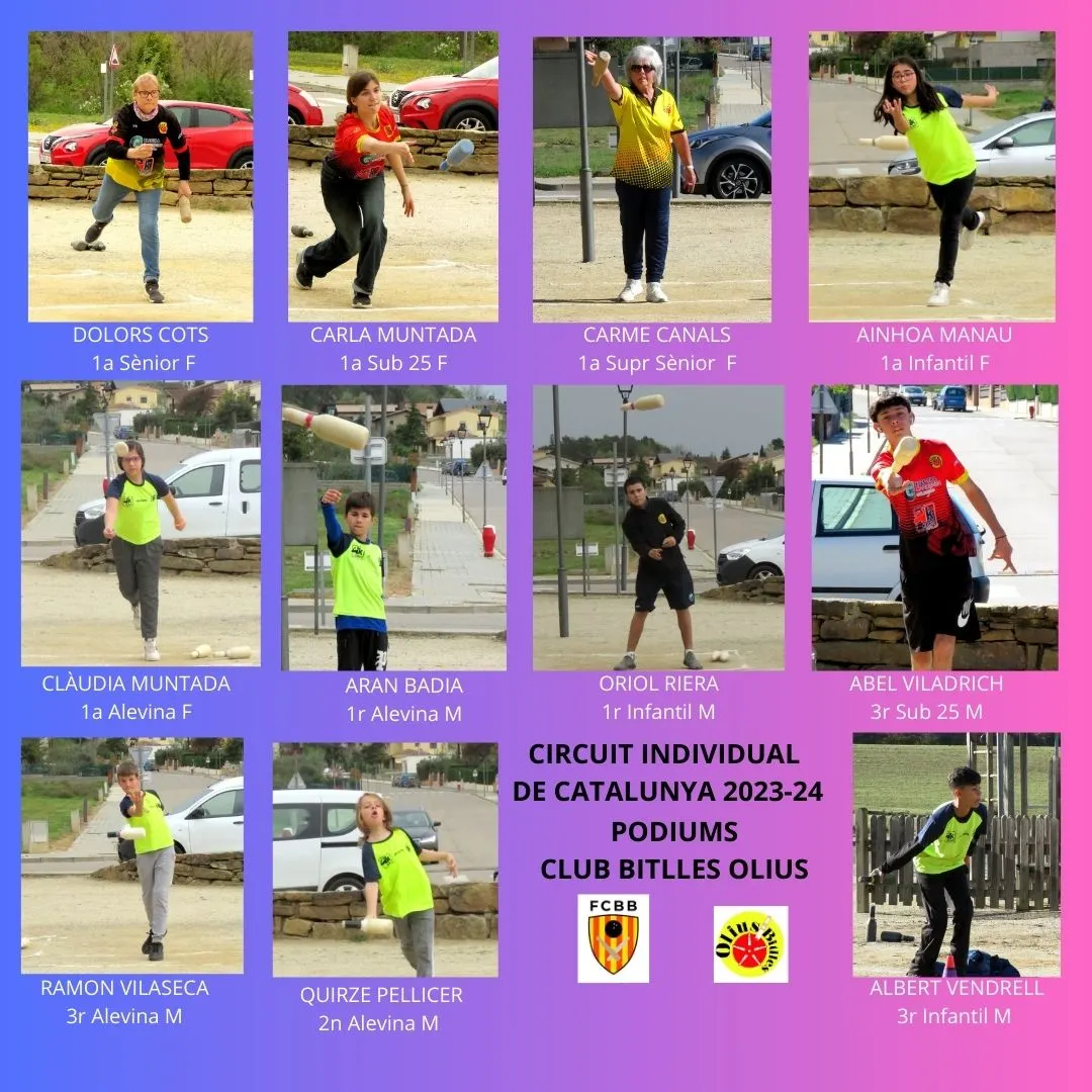 L'Olius Bitlles lidera 6 de les 10 categories del Circuit Individual de Catalunya i tindrà 21 representants al Campionat de Catalunya