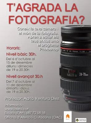 Curs de fotografia a l'Escola d'Art de la Seu