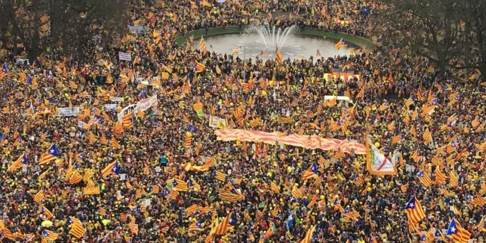 Els arenyencs a Brussel·les destaquen que han viscut la manifestació amb molta 'emoció'