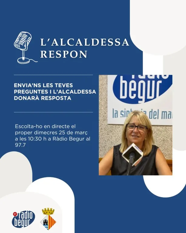Begur estrenarà a finals de març “L’alcaldessa respon”, un espai de preguntes de la ciutadania a Ràdio Begur