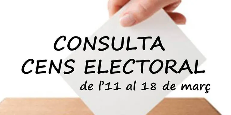 Consulta del cens electoral per a les eleccions a les corts generals