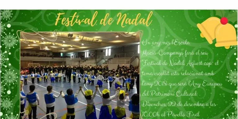 L'Escola Macià-Companys celebra el Festival de Nadal centrat en l'Any Europeu del Patrimoni Cultural