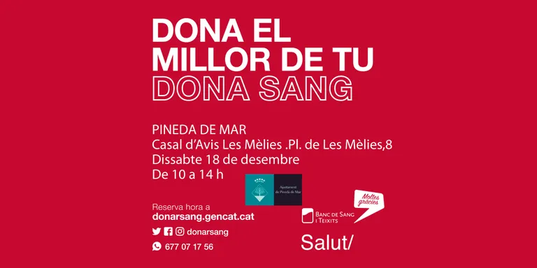 Dona el millor de tu, dona sang