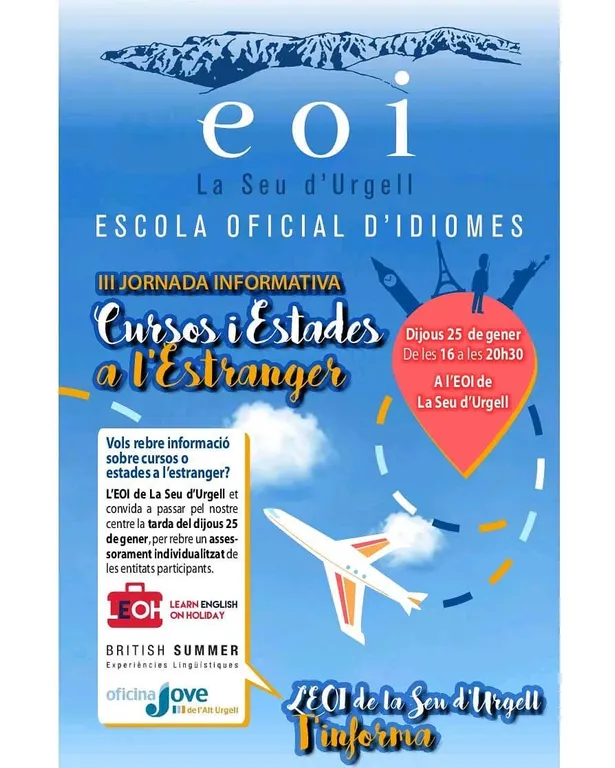 Jornada informativa a l'EOI de la Seu sobre cursos i estades d'idiomes a l'estranger