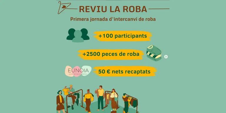 Èxit de la primera jornada d'intercanvi de "Reviu la roba" a Solsona, amb més d'un centenar de participants